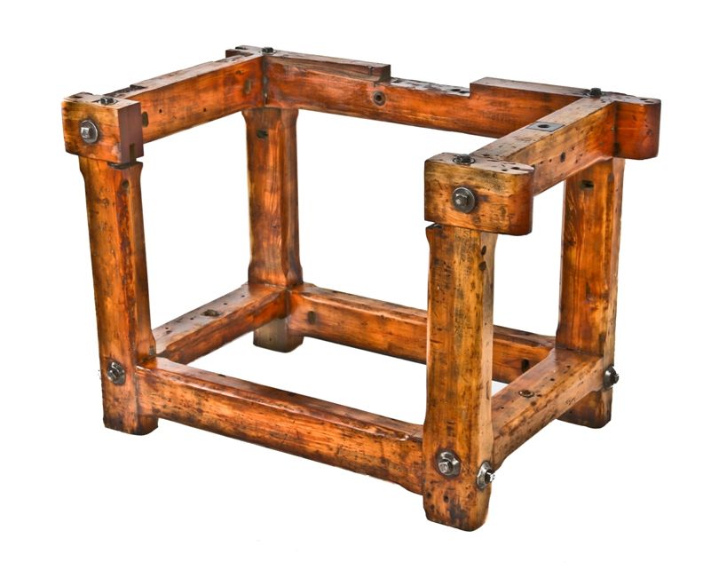 sturdy and striking original c. late 19th century refinished american antique industrial 