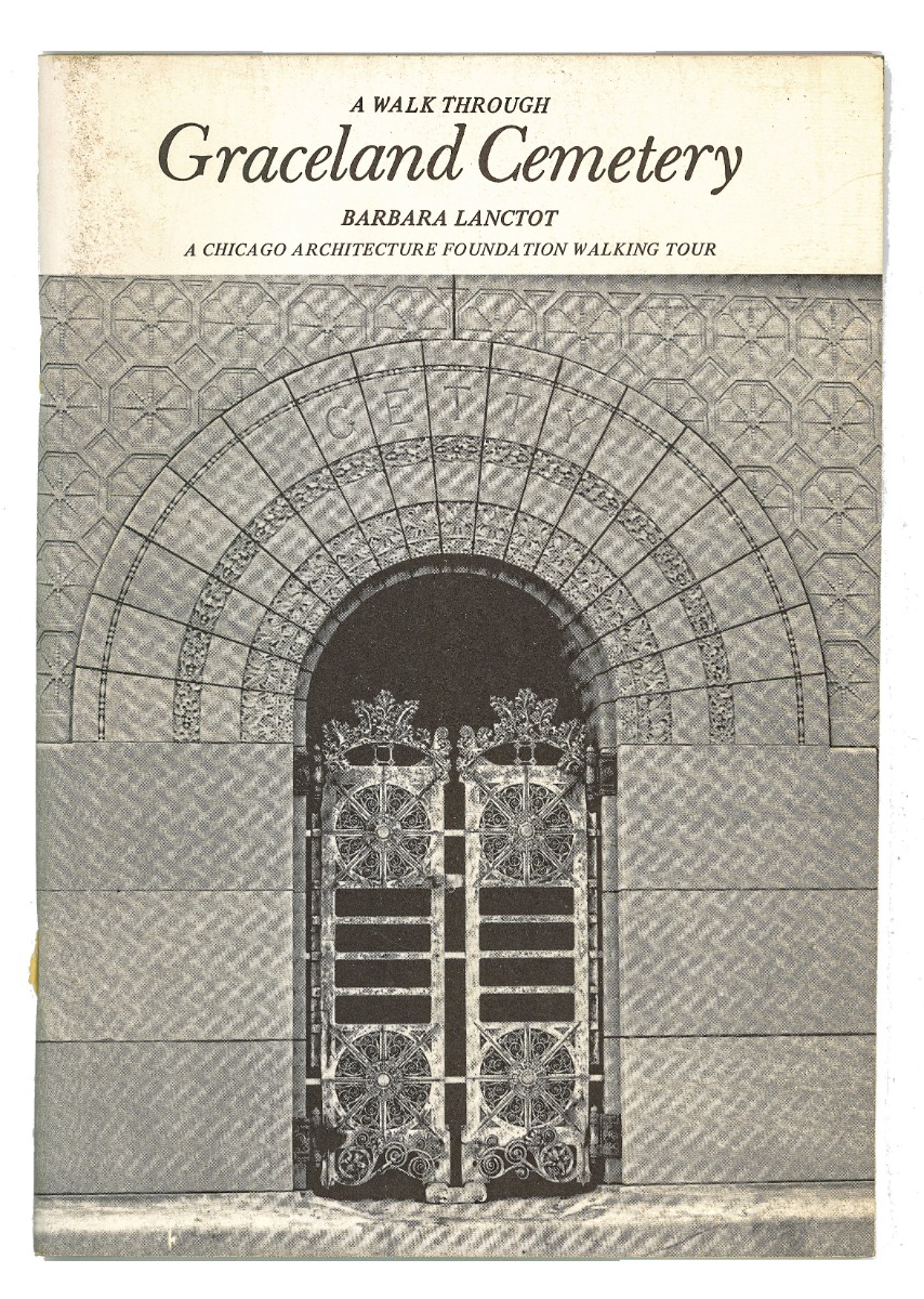 hard to find original barbara lancot's chicago architectural foundation walking tour through graceland cemetery