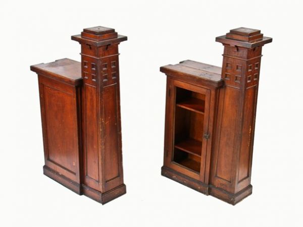 Matching Set Of C 1915 American Arts, Arts And Crafts Antique Bookcase