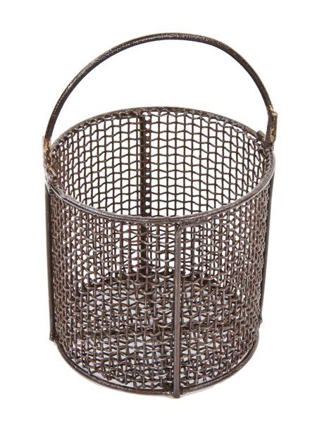 c. 1930's american industrial reinforced corrugated steel wire strainer ...
