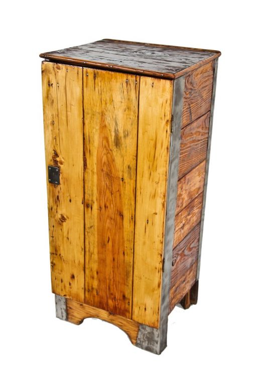 unusual vintage american industrial primitive freestanding factory small  parts storage pine wood cabinet with multiple pull-out drawers