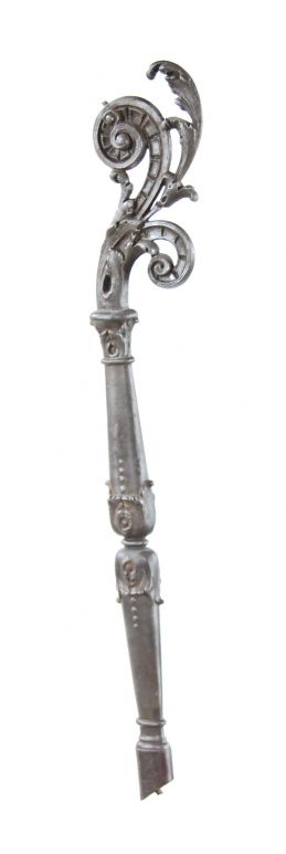 original late 19th century american ornamental cast iron interior ywca hotel building staircase baluster with detailed foliated scrollwork and bellflowers 