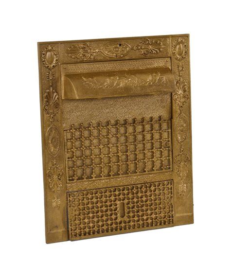antique c. late 19th century american victorian era gold enameled ornamental cast iron residential fireplace insert or grate late 19th century antique american victorian era gold enameled ornamental cast iron residential fireplace insert or grate 