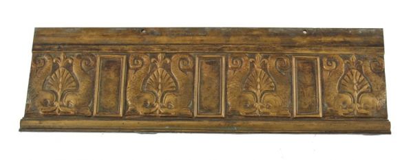 single-sided late 19th century original historic fisher building interior lobby elevator cab or car figural bronze metal frieze panel 