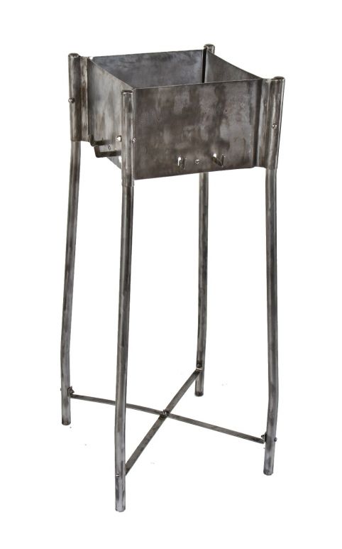 vintage american industrial all-steel "true temper" kelly axe hardware store brushed metal tool display stand