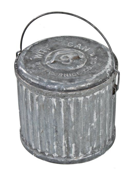 Steel 4 Shovel & Tigerbox Safety Matches. Fireside Retro Style Ash Carrier Vintage Trash Can Galvanized Metal Hot Box Tidy Bin