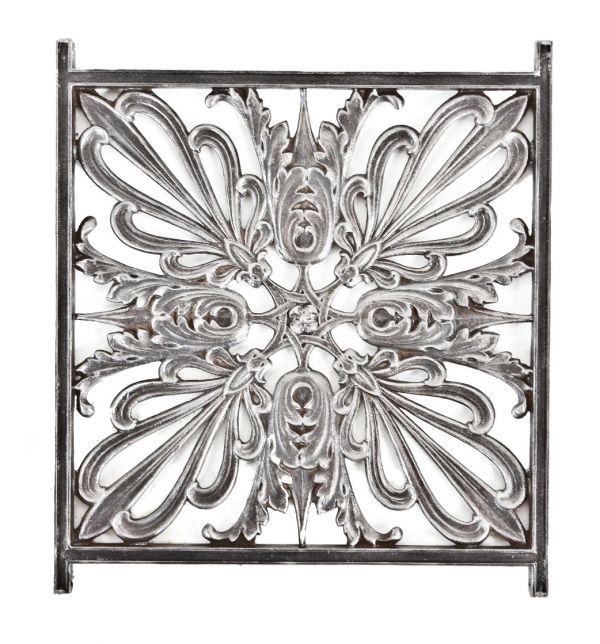 historically important all original and documented winslow brothers diminutive ornamental cast iron chicago building staircase baluster panel 