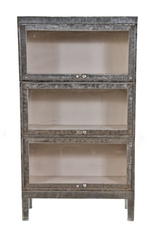 Original Late 1940 S American Vintage, Steel Barrister Bookcase