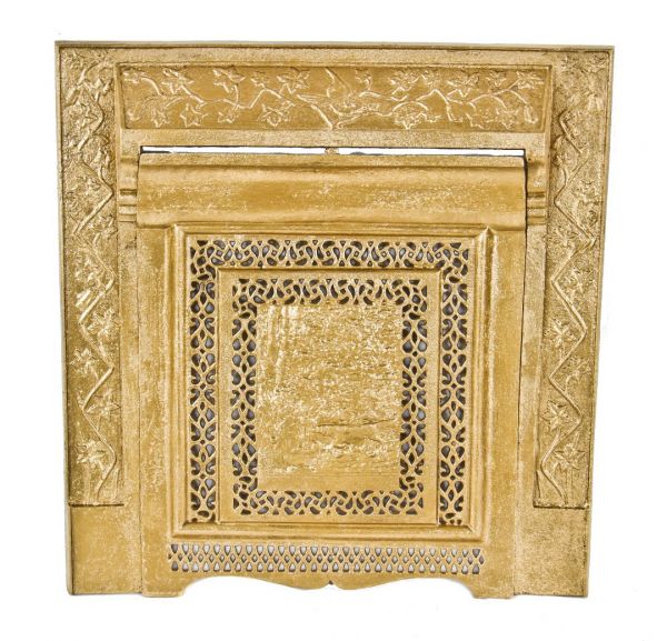 Very Impressive Late 19th Century, Cast Iron Fireplace Surround And Summer Cover