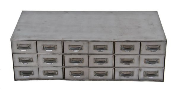 C Late 1930 S Refinished Antique, Industrial Metal Cabinet With Drawers