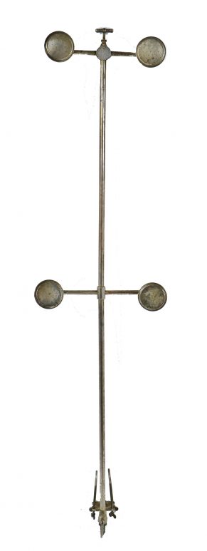 original rare and highly sought after early american nickel-plated "niagara model" interior residential lavatory kenney needle shower with four shower heads