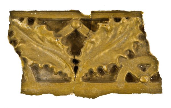 original gold enameled cast plaster museum-quality louis h. sullivan-designed "thistle" pattern auditorium hotel and theater building salvaged fragment