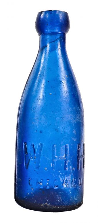 Sandblasted Dark Blue Cobalt Glass Drinking Water Bottle (Large) — John  Ellis Water