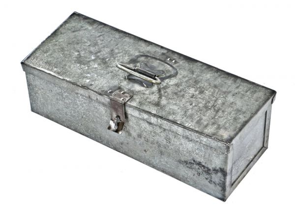 vintage rustic hinge clasp tool box galvanized 