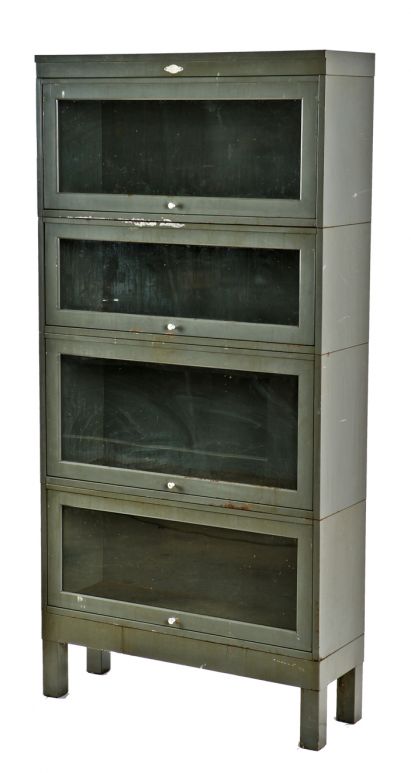 Steel Bookcase With Drop Down Glass Doors, How To Remove Barrister Bookcase Doors