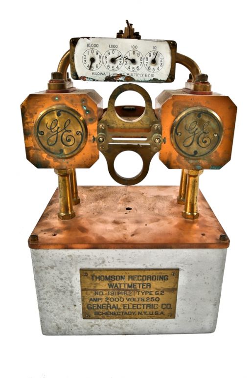 late 19th or early 20th century antique american industrial commwealth-edison chicago electric substation "g2" thomson watthour recording meter