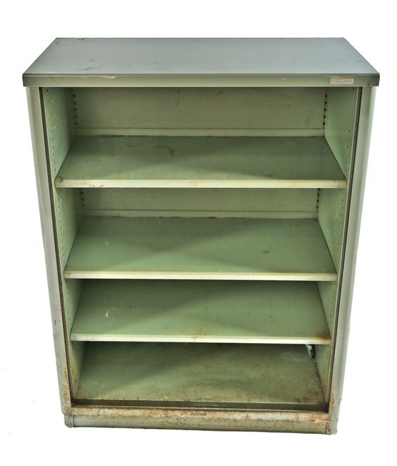 Metal Shelves And Sliding Glass Doors, Heavy Duty Bookcase