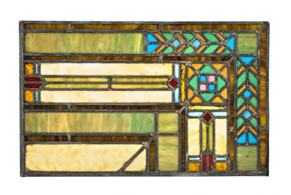 historically important early 20th century prairie school style leaded art glass logan square masonic temple richly colored "american hall" interior skylight