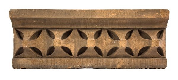 one of six matching museum quality buff-colored slip glaze exterior schiller building or garrick theater strongly geometric terra cotta cornice frieze panels 
