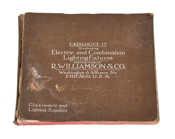 rare early 20th century oversized hardbound r. williamson & company profusely illustrated lighting fixture catalog number 17