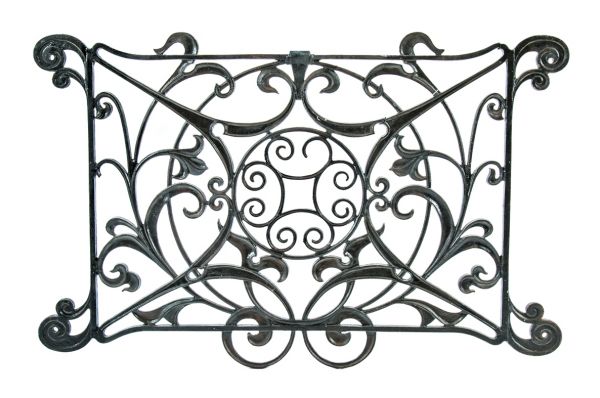 all original museum quality historically important interior metropolitan building ornamental cast iron interior staircase baluster with intact bower-barff finish 