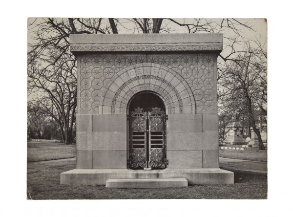 historically important 1954 original chicago institute of design louis sullivan exhibit silver gelatin print of the getty tomb 