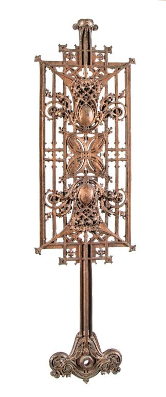 museum-quality 19th century louis sullivan-designed antique american ornamental cast schlesinger & mayer staircase baluster 
