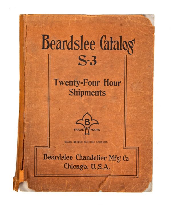 rare early 20th century softbound profusely illustrated saddle-stitched beardslee lighting "s-3" catalog