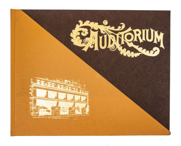hard to find 2007 reprint of adler and sullivan's auditorium building dedication book published by prairie avenue bookshop