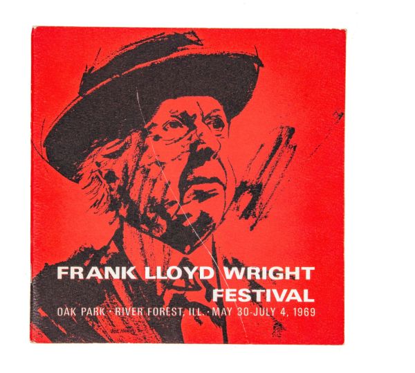 original softbound copy of frank lloyd wright festival, oak park.river forest, ill., may 30-july 4, 1969 