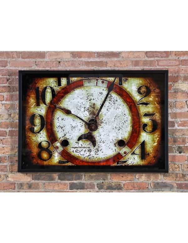 limited edition large format digital print entitled "clock face" with black frame and plate glass