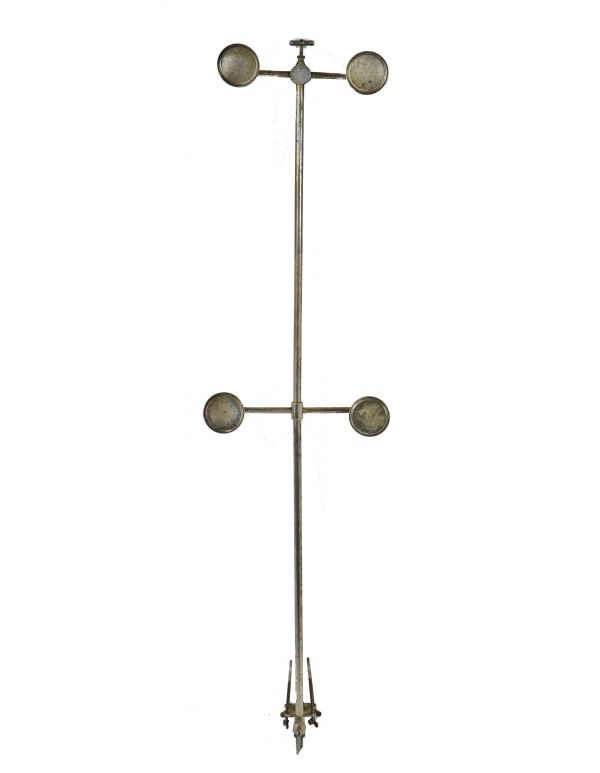 original rare and highly sought after early american nickel-plated "niagara model" interior residential lavatory kenney needle shower with four shower heads