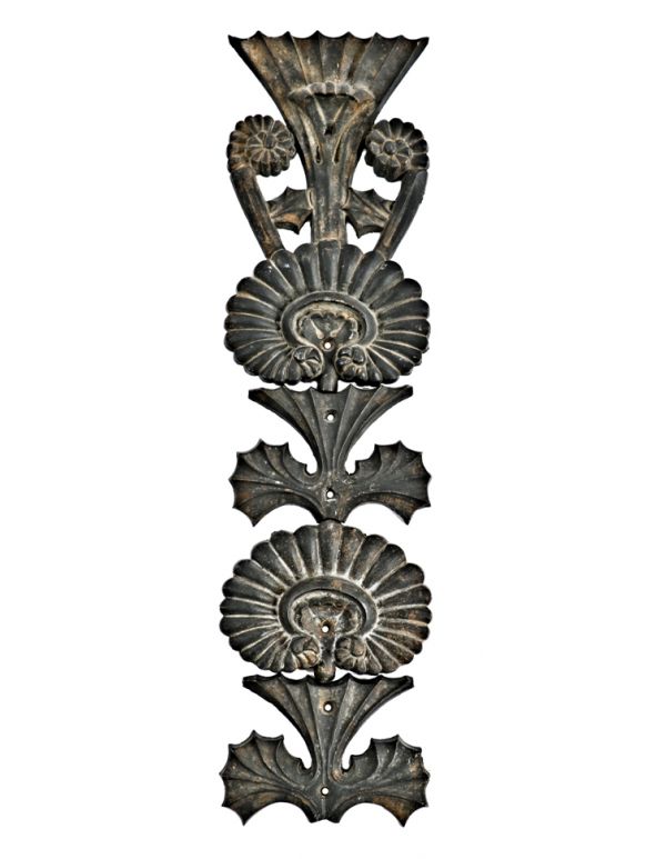 c. 1881 original and intact historically important early louis h. sullivan-designed exterior cast iron rosenfeld building pilaster ornament 