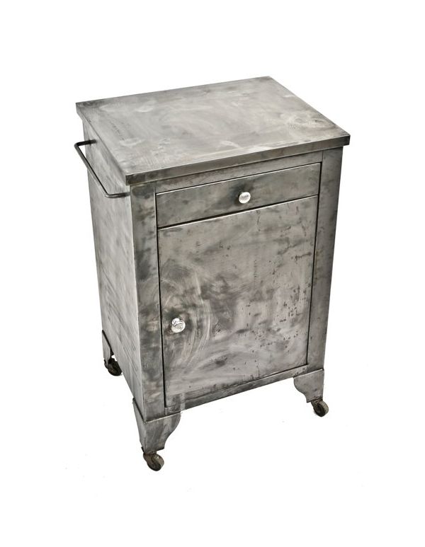 reinforced american medical cold-rolled steel stationary hospital supply cabinet with single drawer and cabinet door