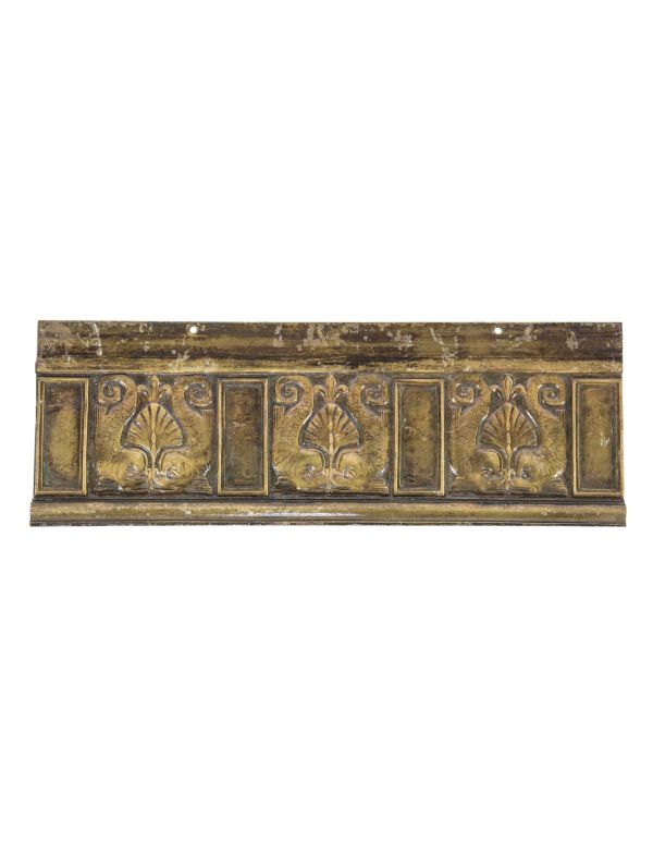 historically important late 19th century original salvaged chicago cast bronze historic fisher building interior lobby elevator cab or car figural frieze panel with nicely aged surface patina 