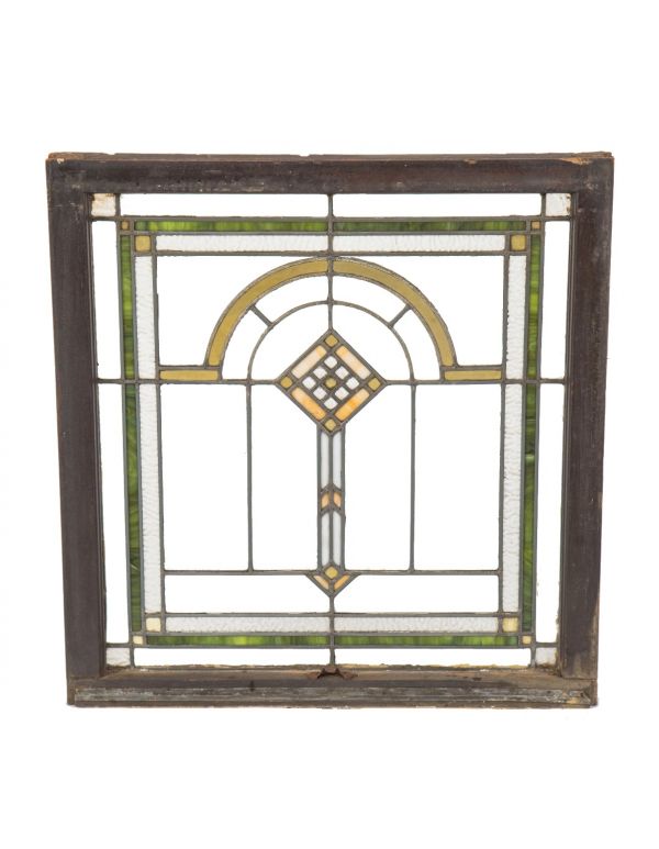 exceptional all original early 20th century antique american interior residential prairie style leaded glass window 