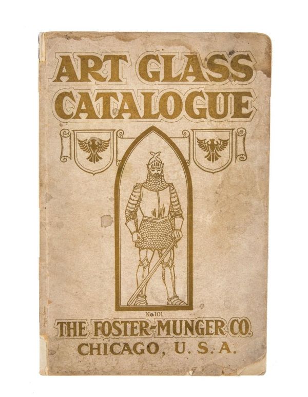 original and intact early 20th century antique american profusely illustrated foster and munger stained glass window catalog 