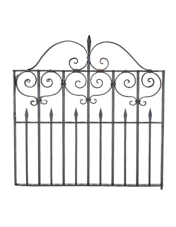 19th century antique american ornamental wrought iron residential fence gate from the 1890s