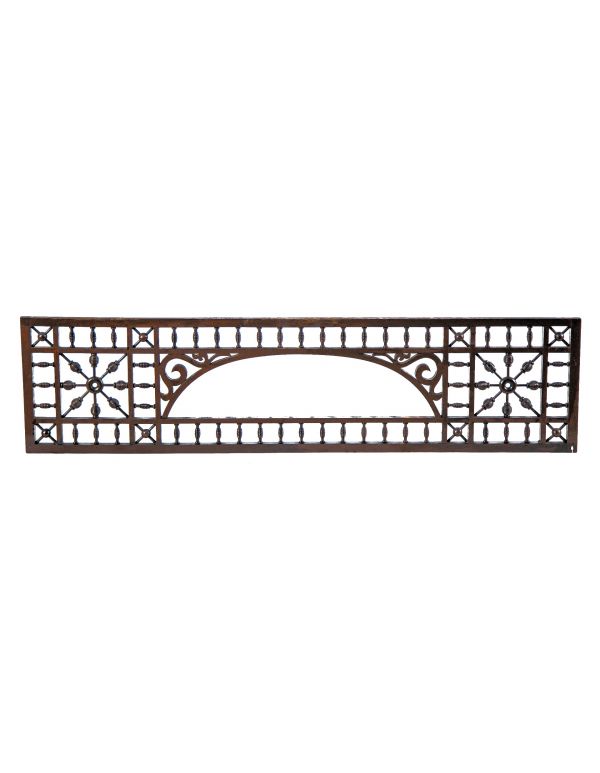 richly ornamented 19th century solid turned oak wood salvaged chicago residential fretwork transom panel 