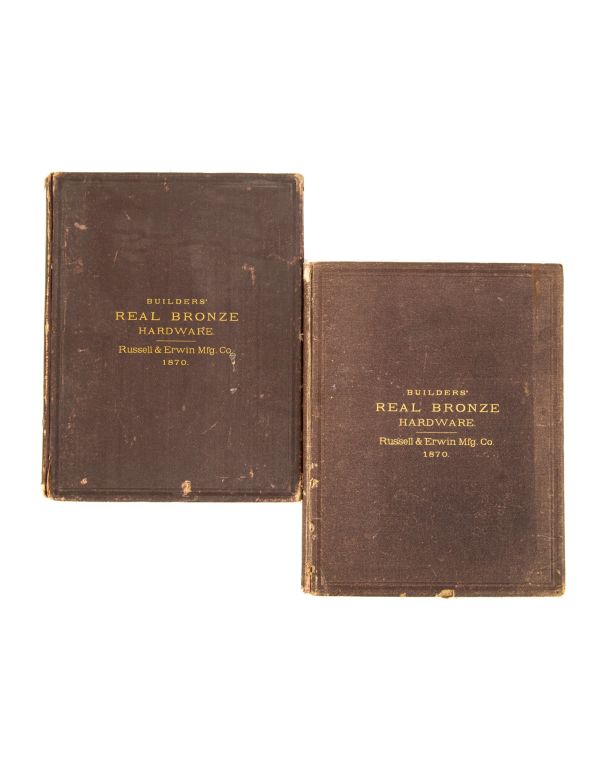 one of two rare and highly sought after 1870 hardbound russell and erwin "real bronze hardware" catalogs