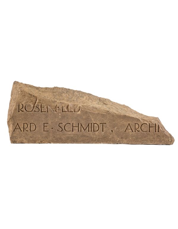 lightly incised bedford limestone salvaged chicago 1907 michael reese hospital cornerstone fragment 