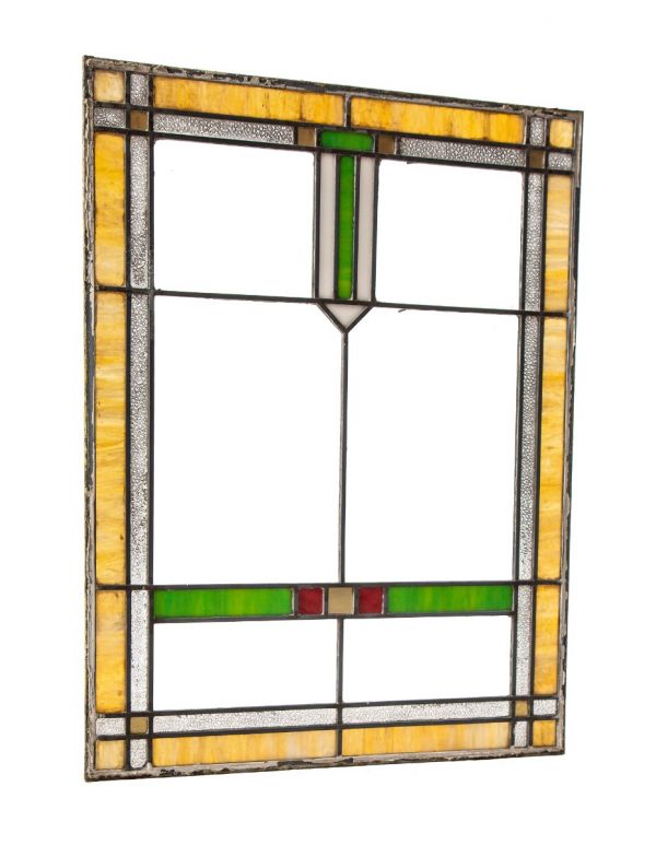 single all original and intact early 20th century prairie style chicago bungalow leaded art glass residential window 