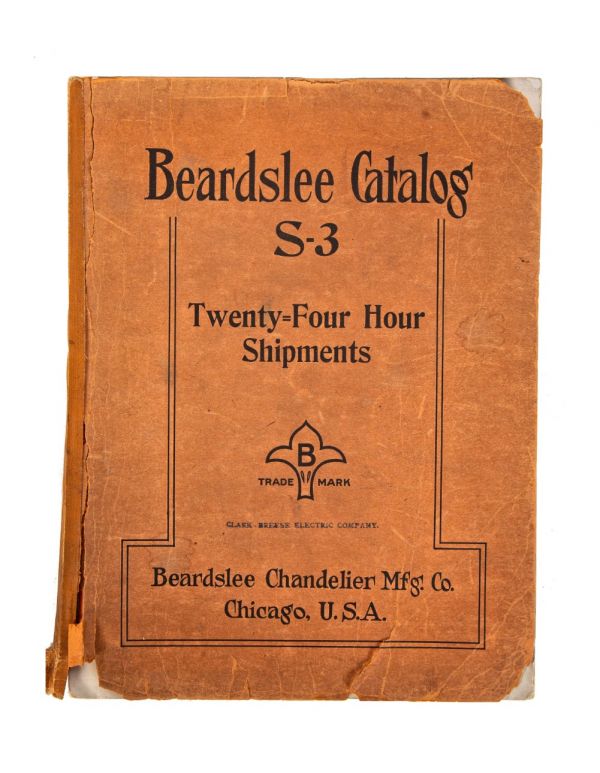 rare early 20th century softbound profusely illustrated saddle-stitched beardslee lighting "s-3" catalog