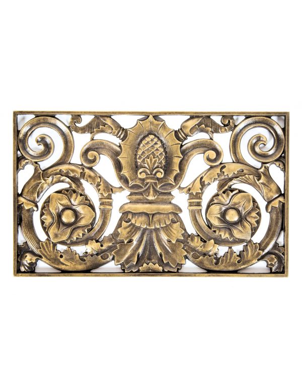 exceptional faithfully reproduced ornamental cast bronze union station interior elevator door grille 