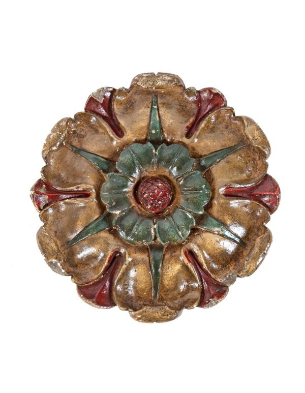  original late 1920's american interior lawndale theater diminutive floral rosette salvaged from the massive auditorium ceiling medallion