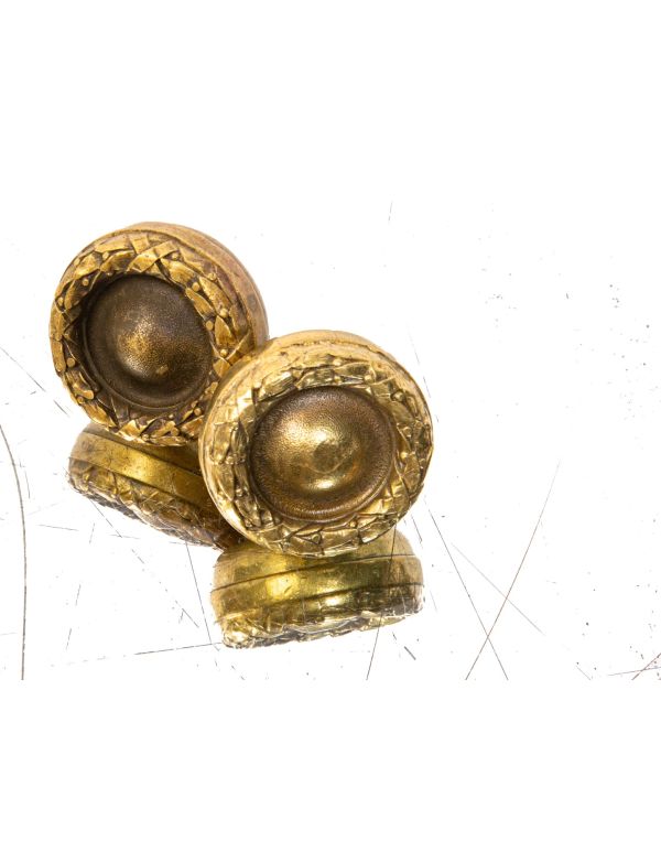 matchign set or original neoclassical style cast brass doorknobs from holabird and roche's chicago city hall