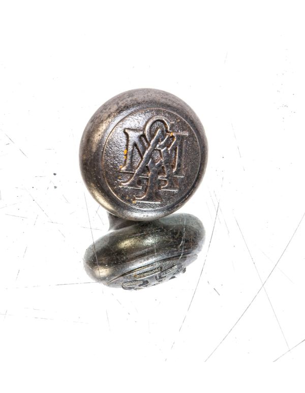 original early 20th century distinctive monogrammed cast iron ywca emblematic doorknob 