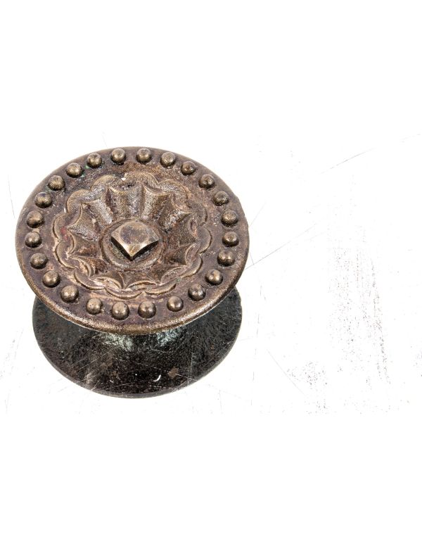 original 1880s exterior salvaged chicago commercial building cast iron rosette executed by the union foundry works