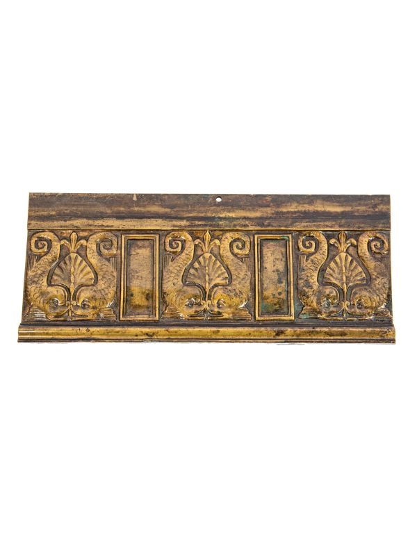 distinctive late 19th century ornamental cast bronze interior fisher building elevator frieze panel 