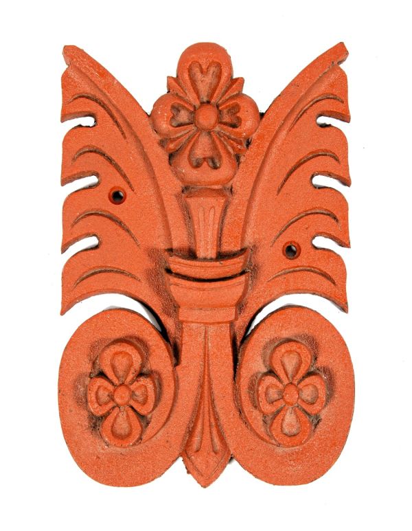 historically important 1884 treat and foltz-designed exterior cat iron column ornament from e.g. raymond 4-story store and flat building 